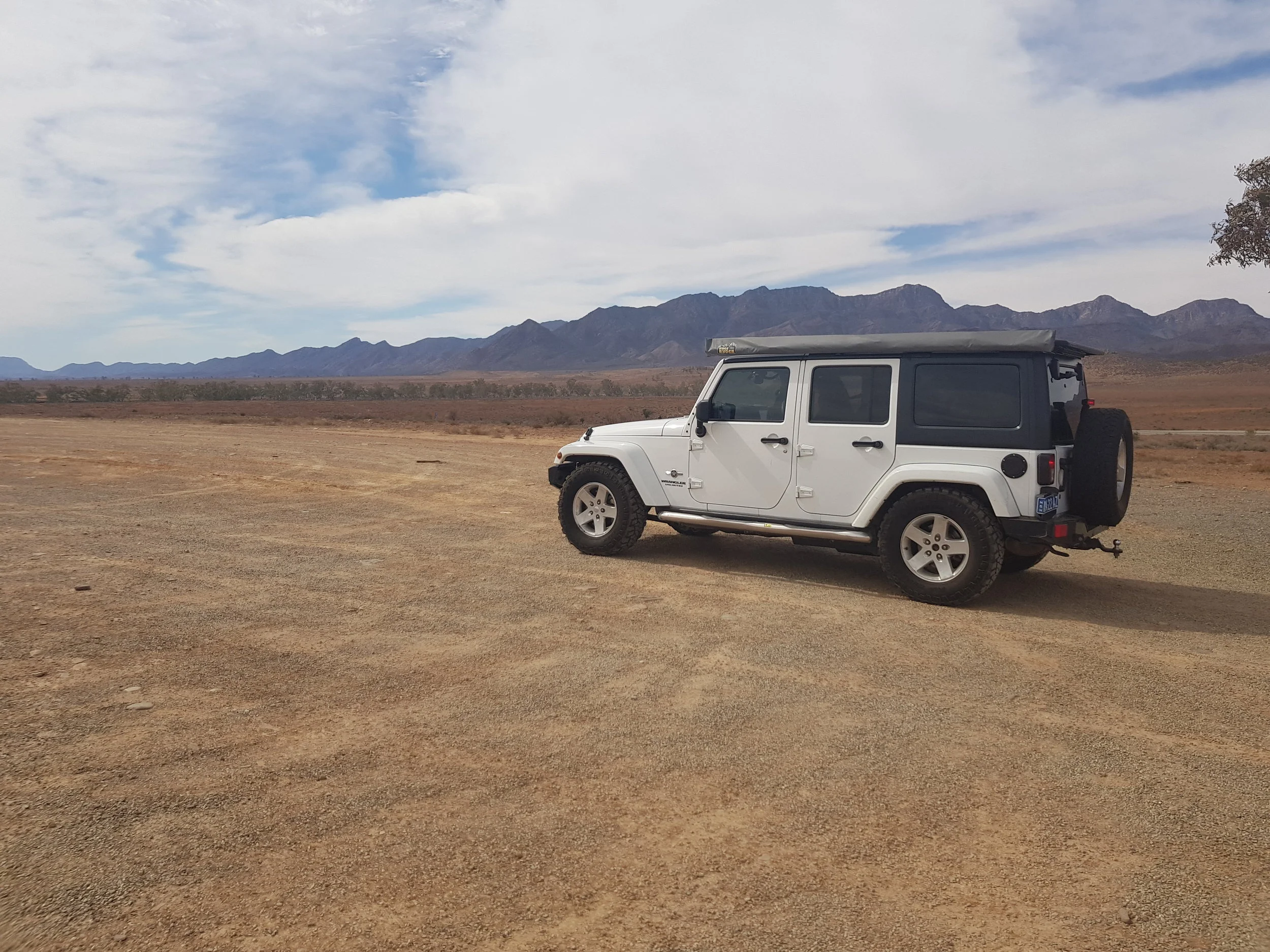View of Flinders Rangers from rest stop area