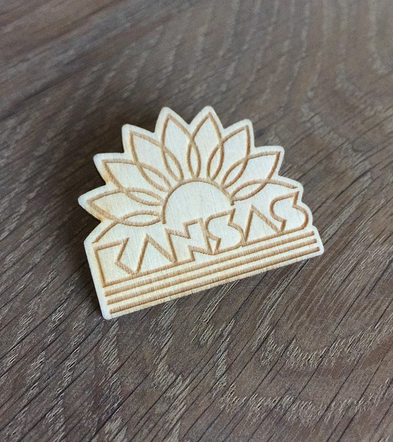 Kansas Wood Pin