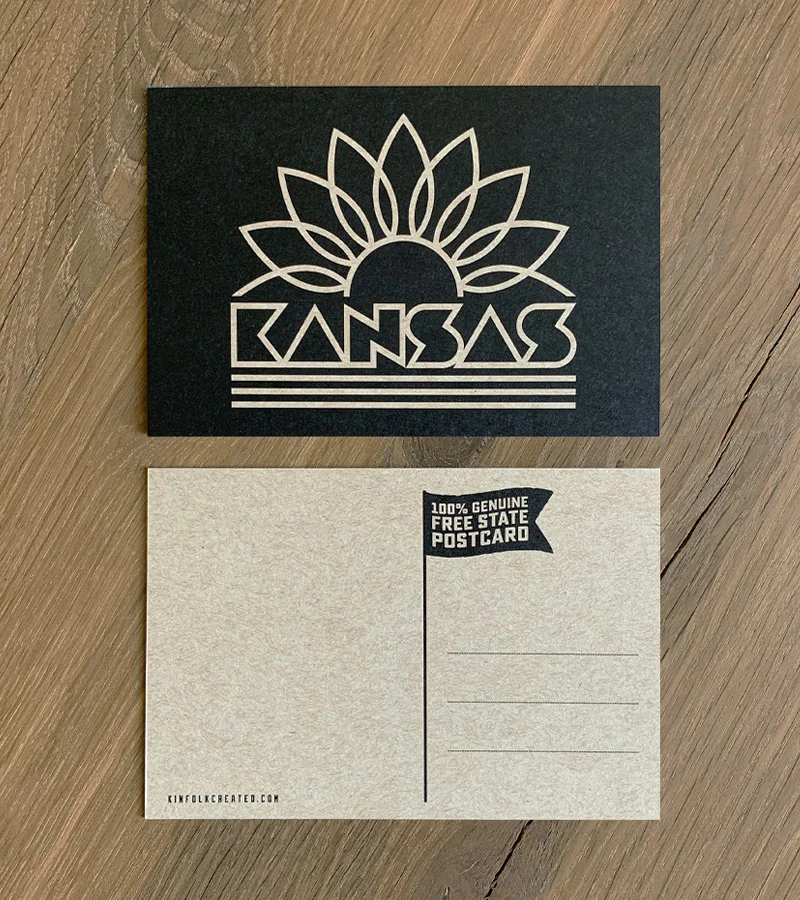KANSAS KRAFT POSTCARD