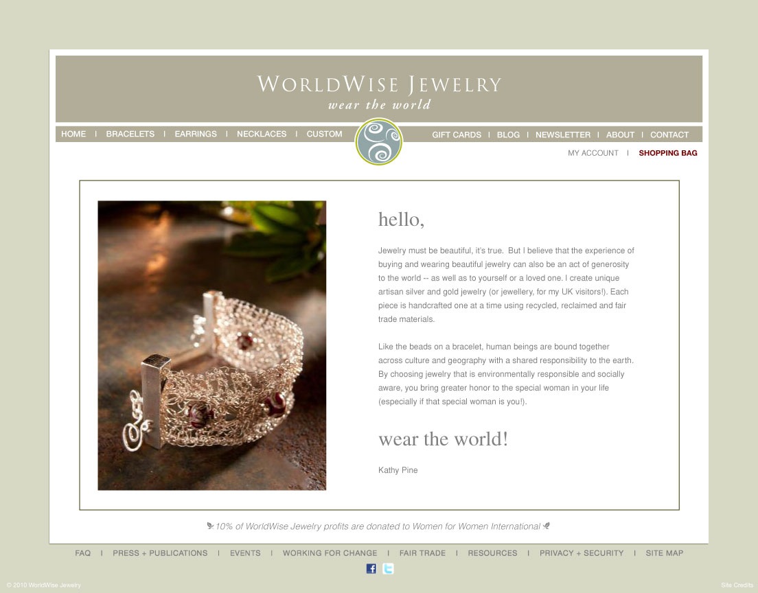 Worldwise Jewelry | Website 