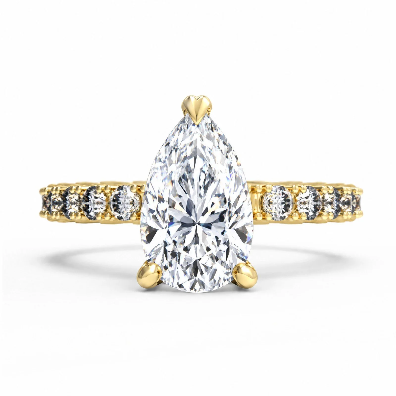 Pear with Accent Stones