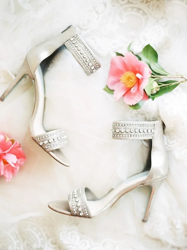 silver maid of honor shoes