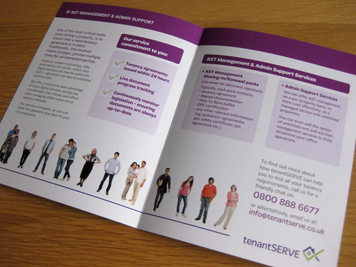  Typical inside spread of one of the insert leaflets.  