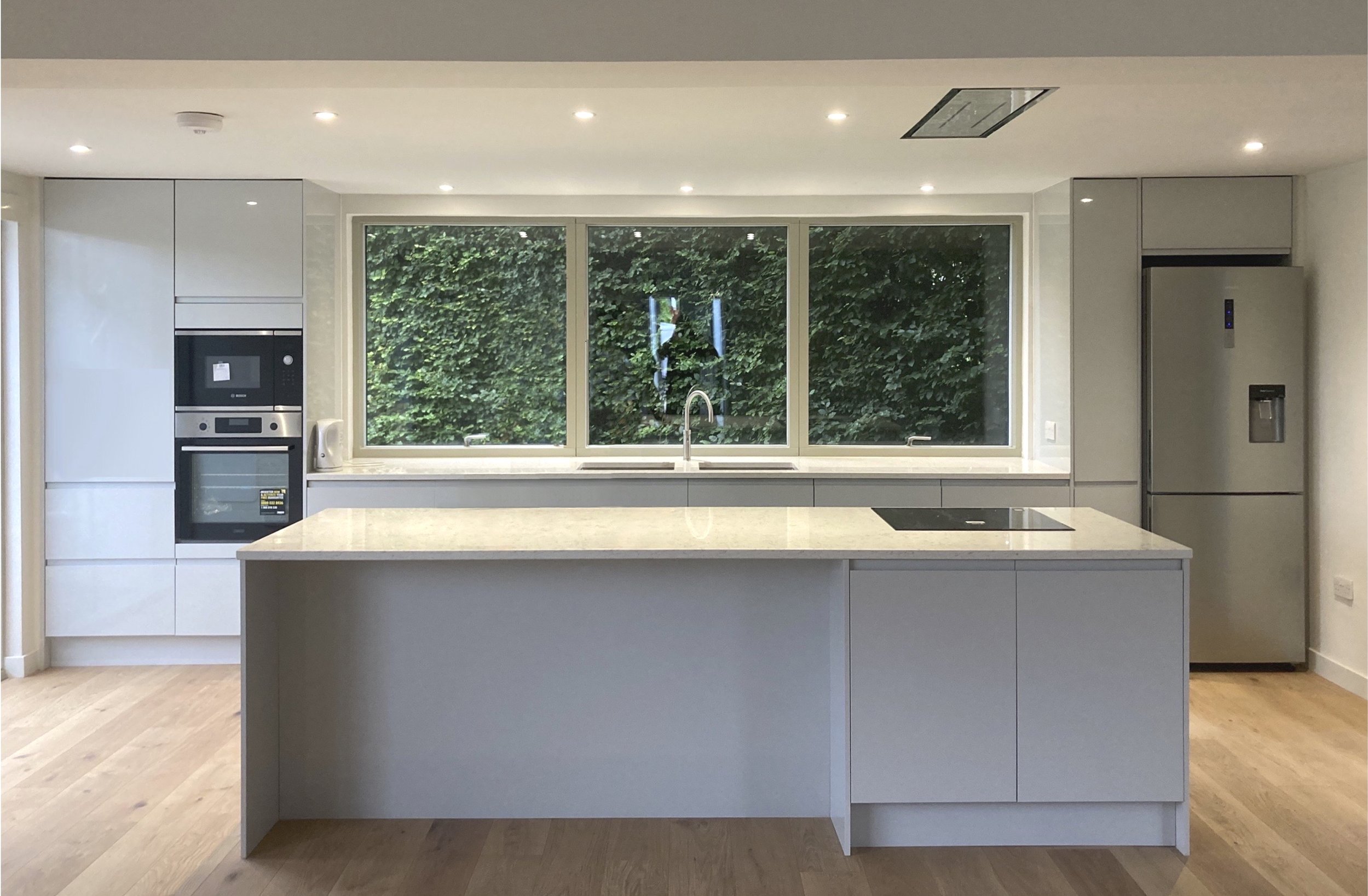 The south west extension was opened up to the main house to form an open plan family room.
