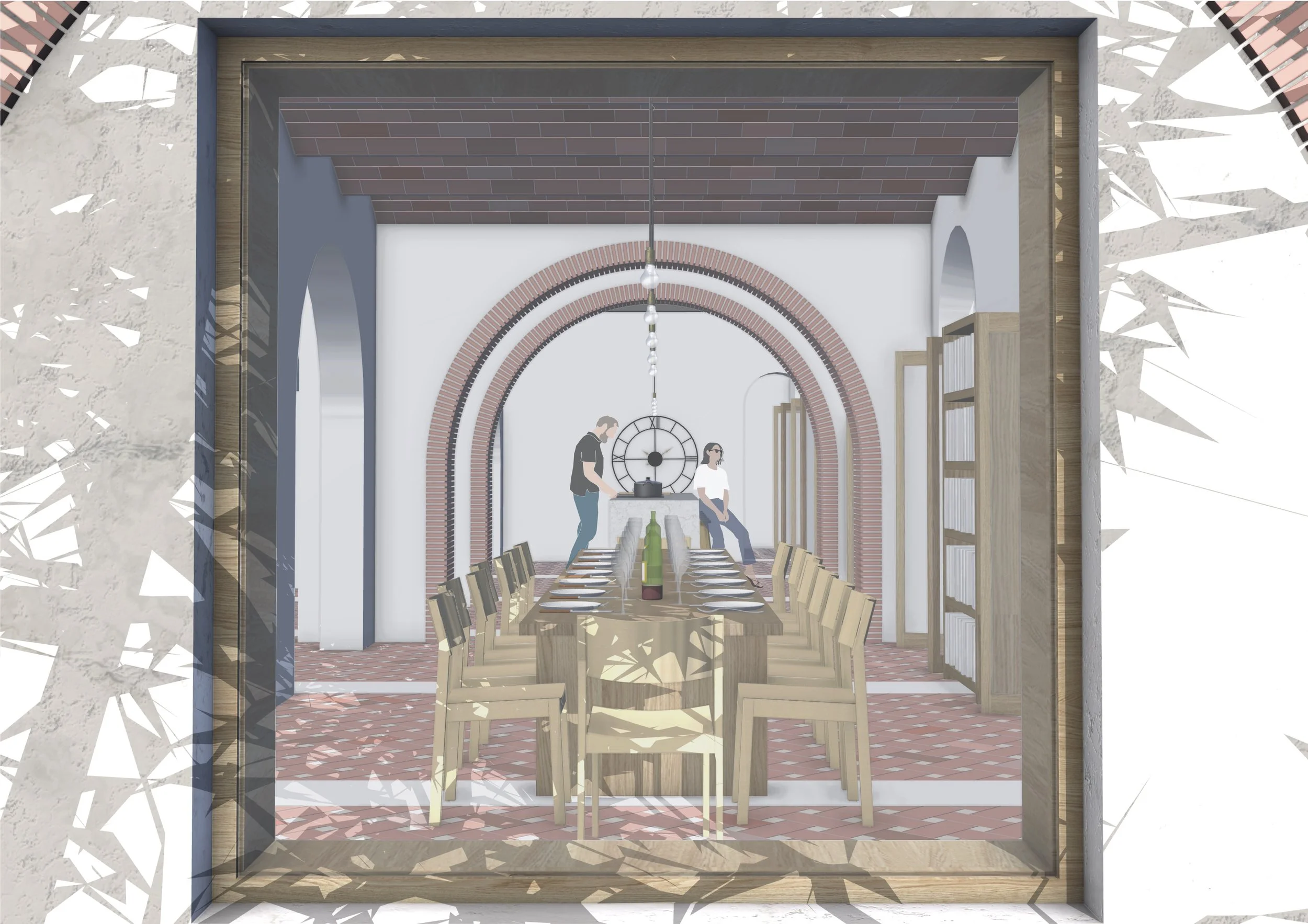 Simple interventions emphasise and enhance the character of the original house.