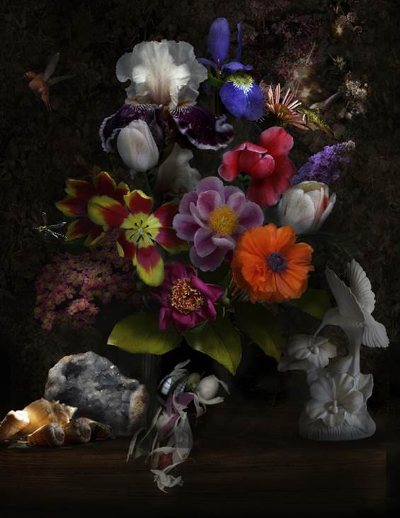 Lisa Frank Still Life with Hummingbirds, 2013 Digital Photograph
