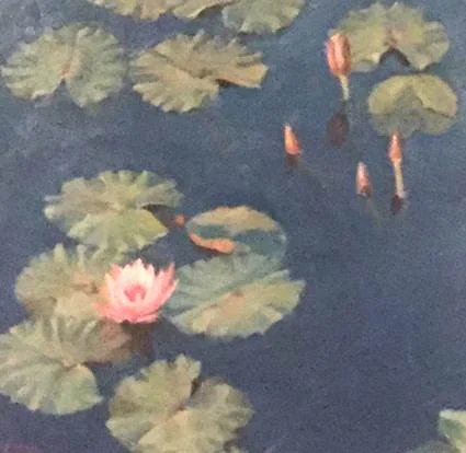 Ella Yang Water Lily with Four Buds, 2015 Oil on cradled panel