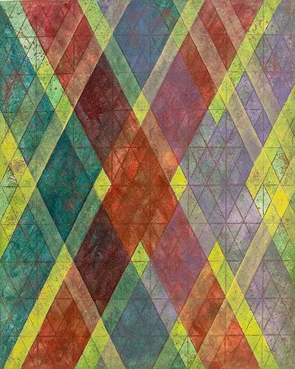 Arlene Slavin Intersections/Cosmos 9, 2013 Hand painted monotype