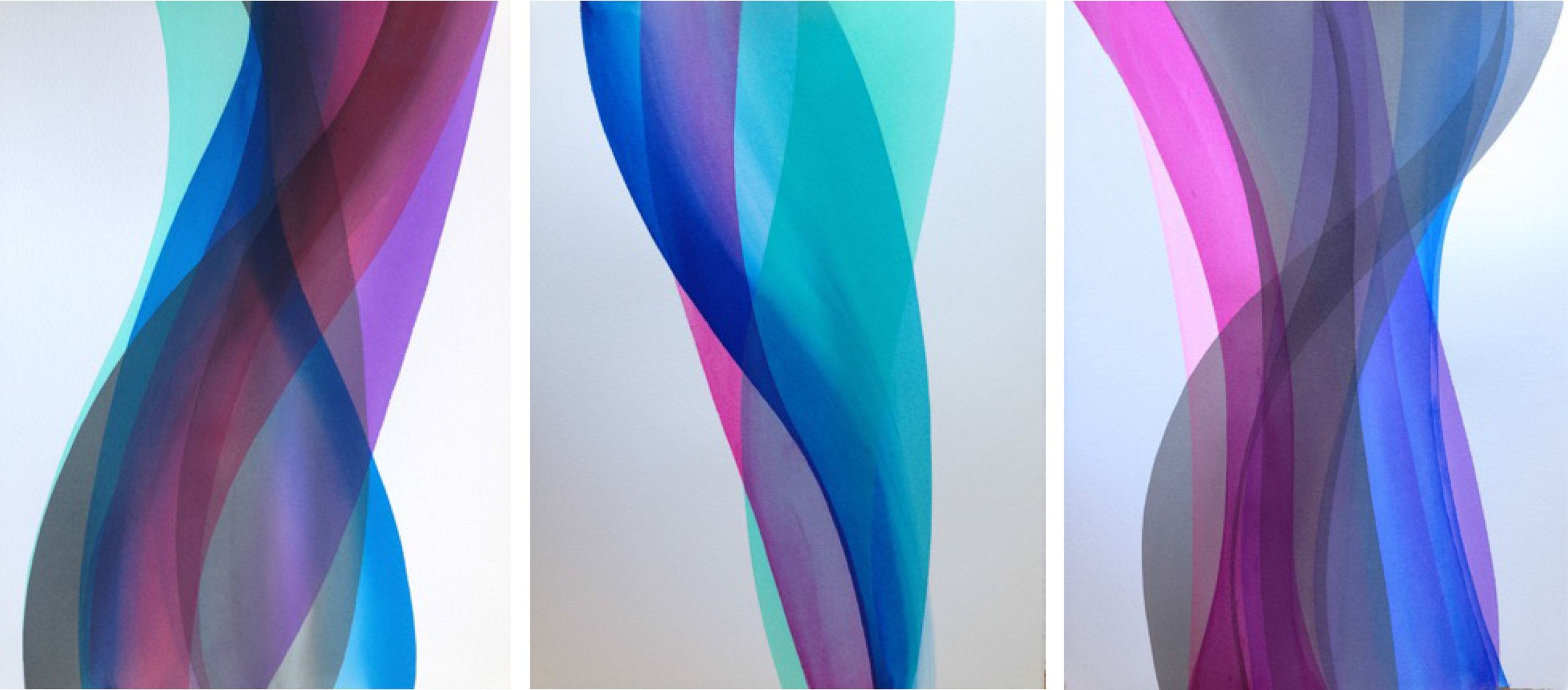 Paul Thomas Winter Winds, 2014 Acrylic on paper triptych