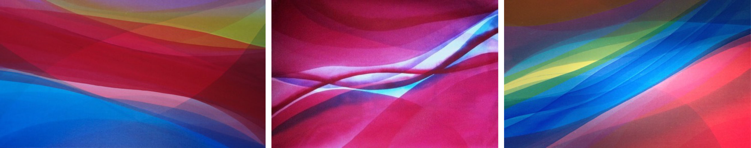 Paul Thomas Red Falls, 2014 Acrylic on paper triptych