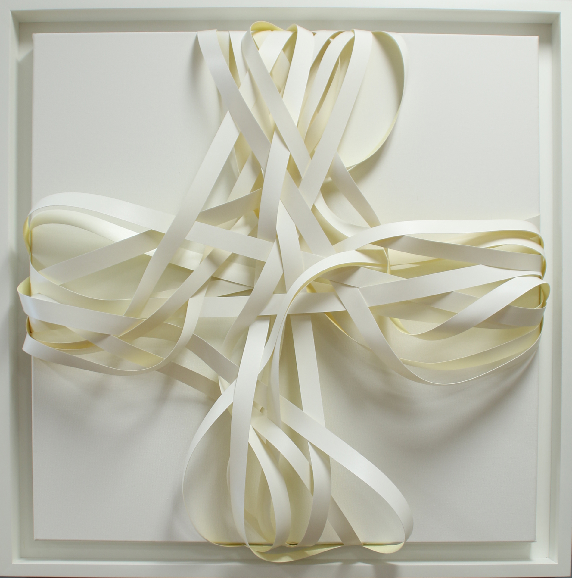 Joseph Dermody Asan Point, 2015 White melamine on canvas