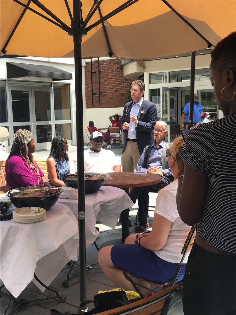 Dr. Robert Ostfeld, Director of Cardiac Wellness Program at Montefiore speaking at Community Enrichment Day.