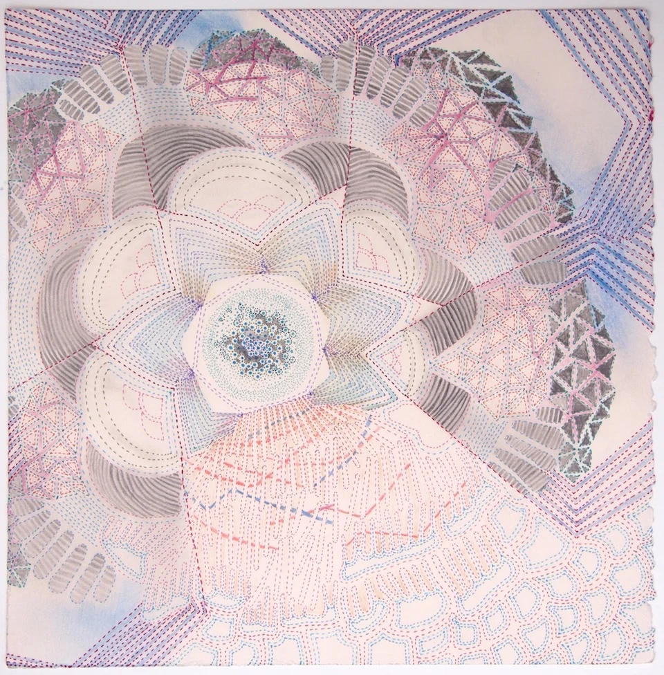 Sarah Morejohn Witch's Hat 2018 Ink, colored pencil and graphite on paper