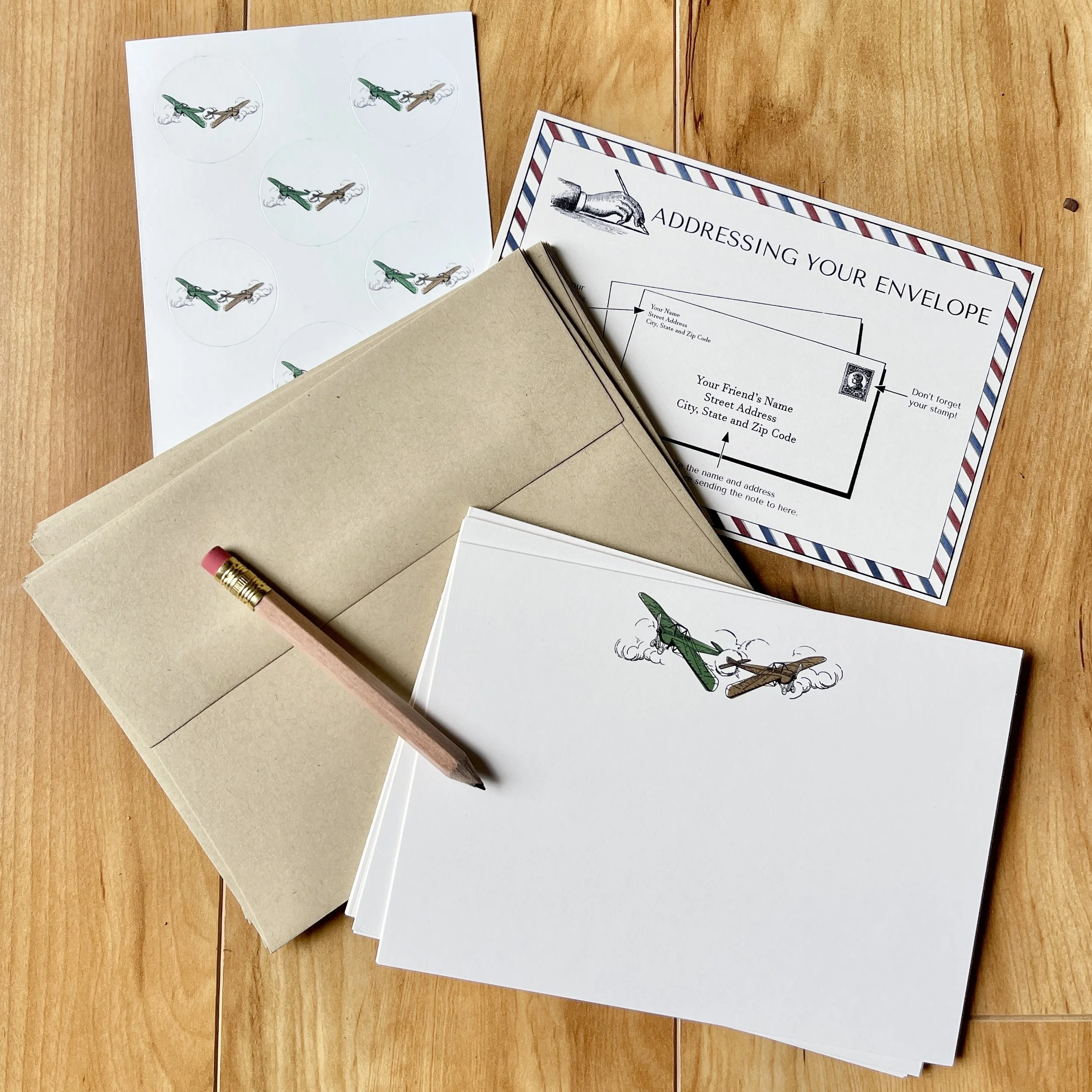 AIRPLANE PEN PAL SETS