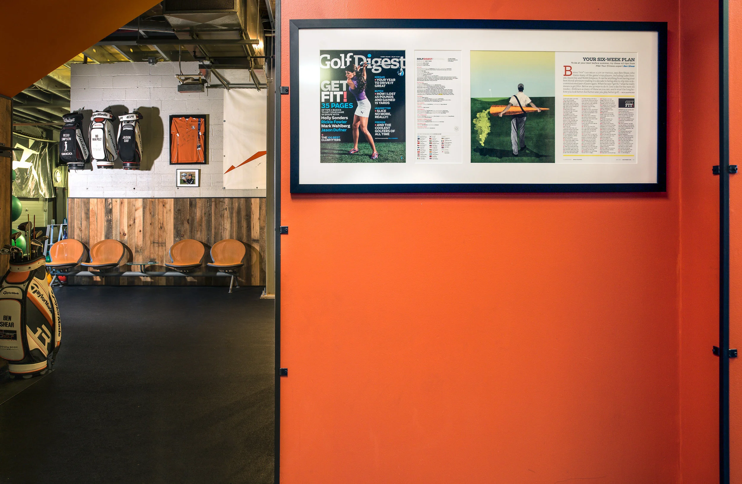 Golf Digest article by BenShearGolf Gym entrance