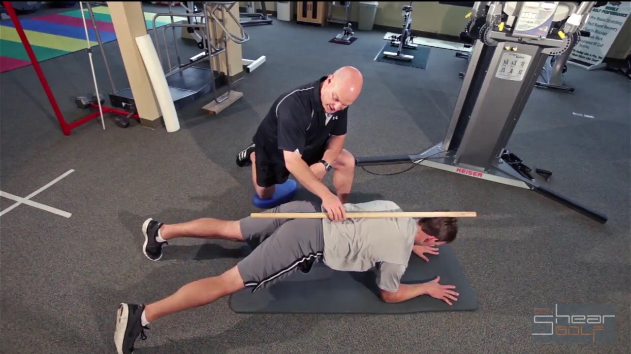 Ben Shear instructing on a Plank for Core Stability