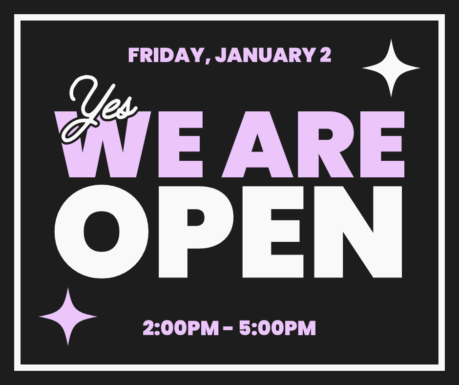 Open January 2!