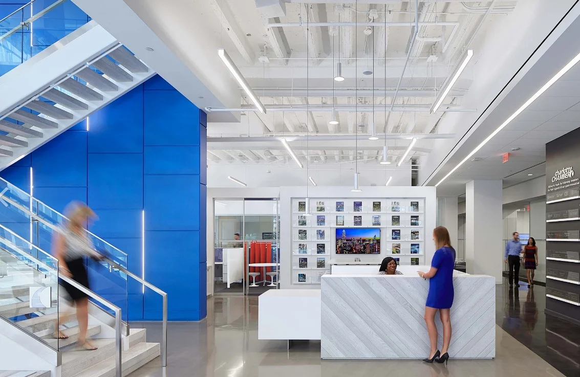 The Charlotte Regional Business Alliance occupies two floors of the building.
