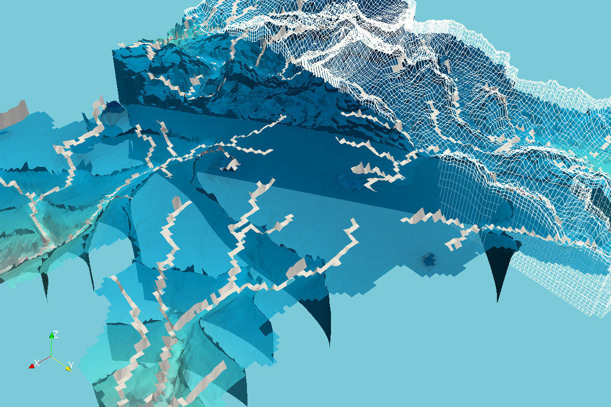 Isometric View of MODFLOW Model Features