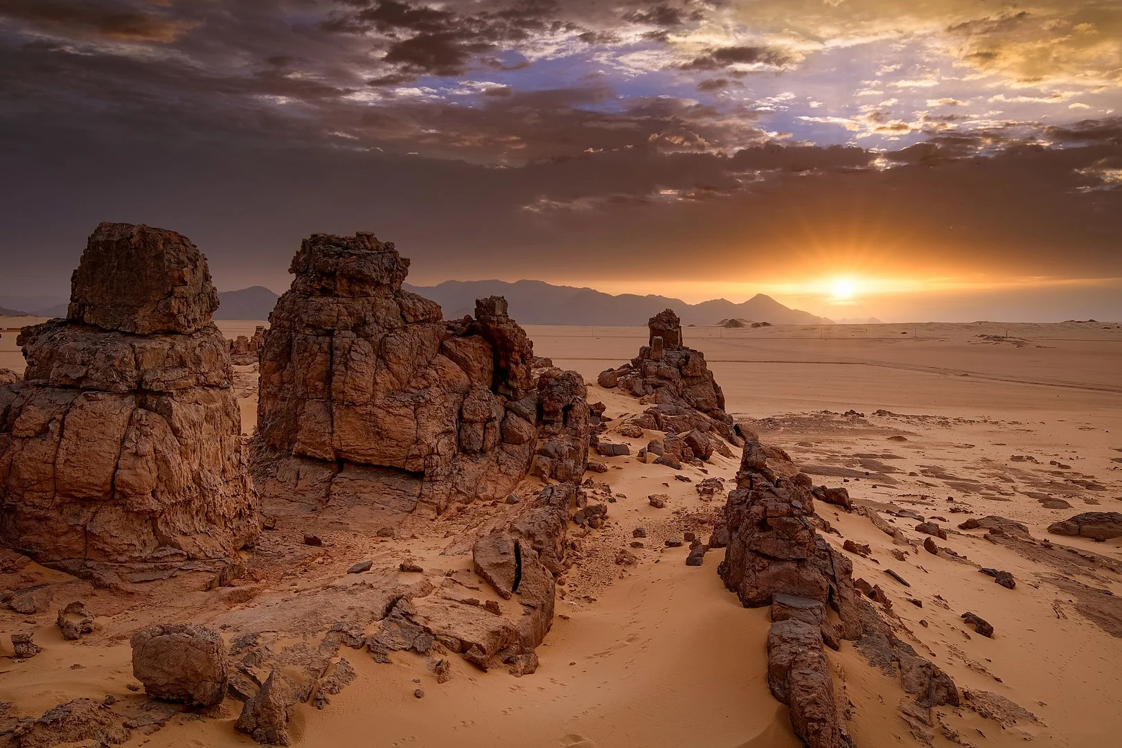 Sunrise on the Tassili n'Ajjer Plateau