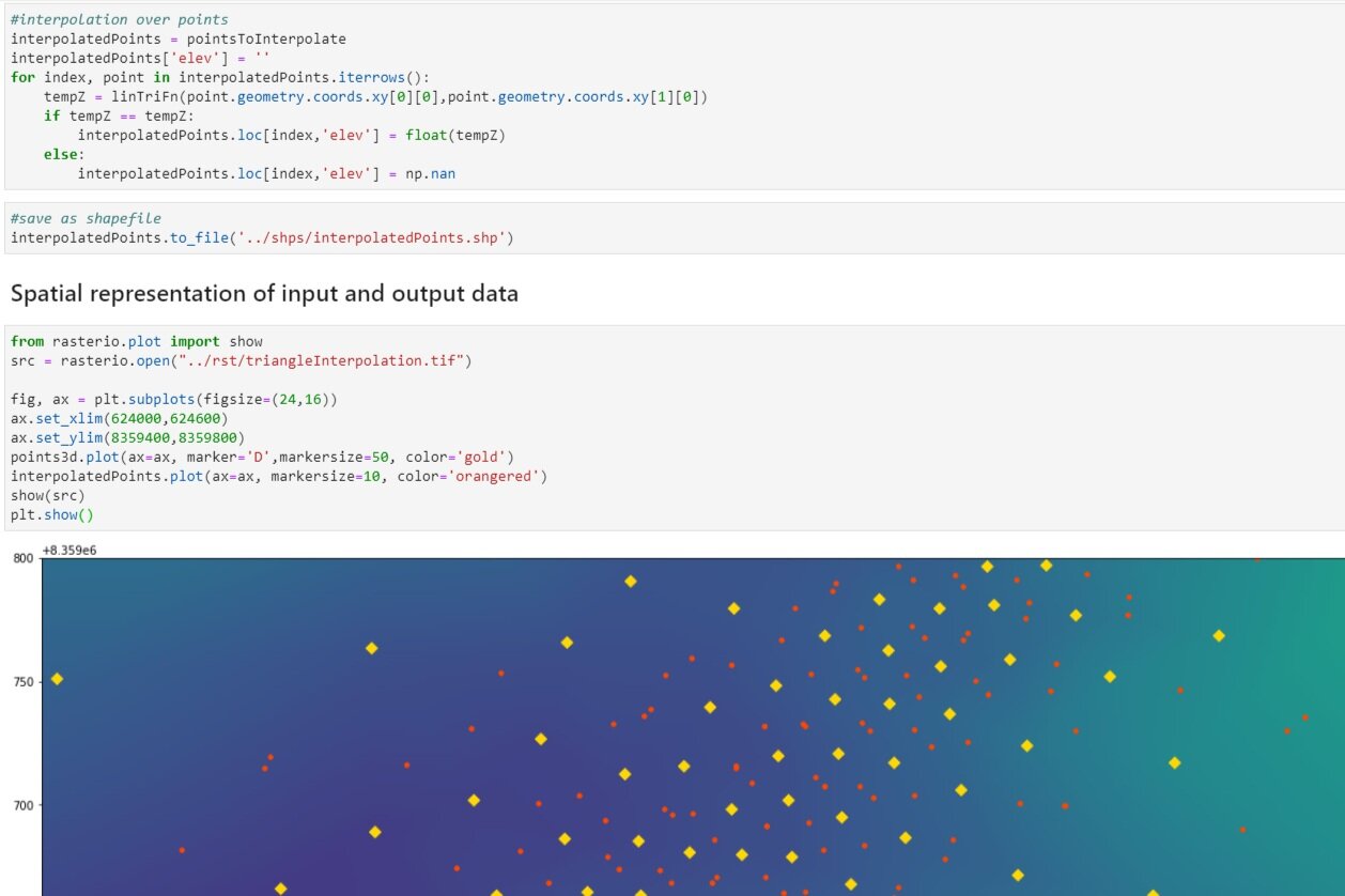 Geospatial triangular interpolation with Python, Scipy, Geopandas and ...