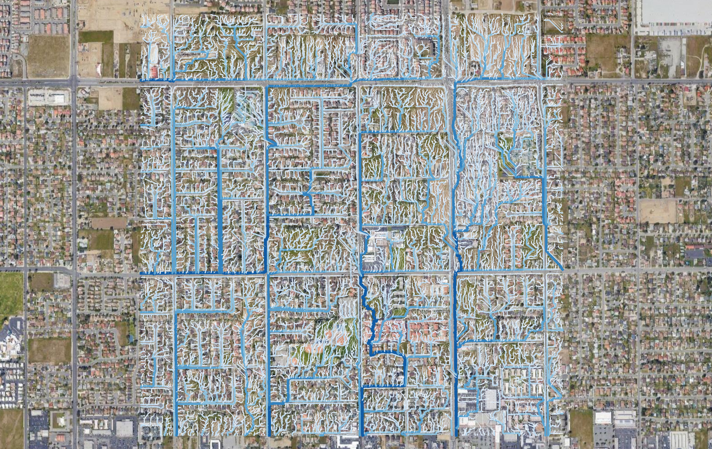 Channel network from Lidar data