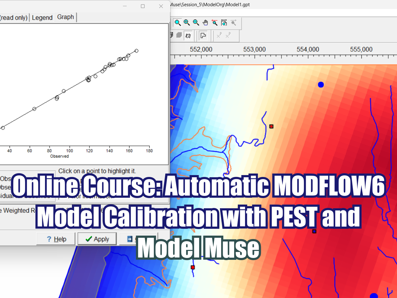 Course of Automatic MODFLOW6 Model Calibration with PEST and Model Muse