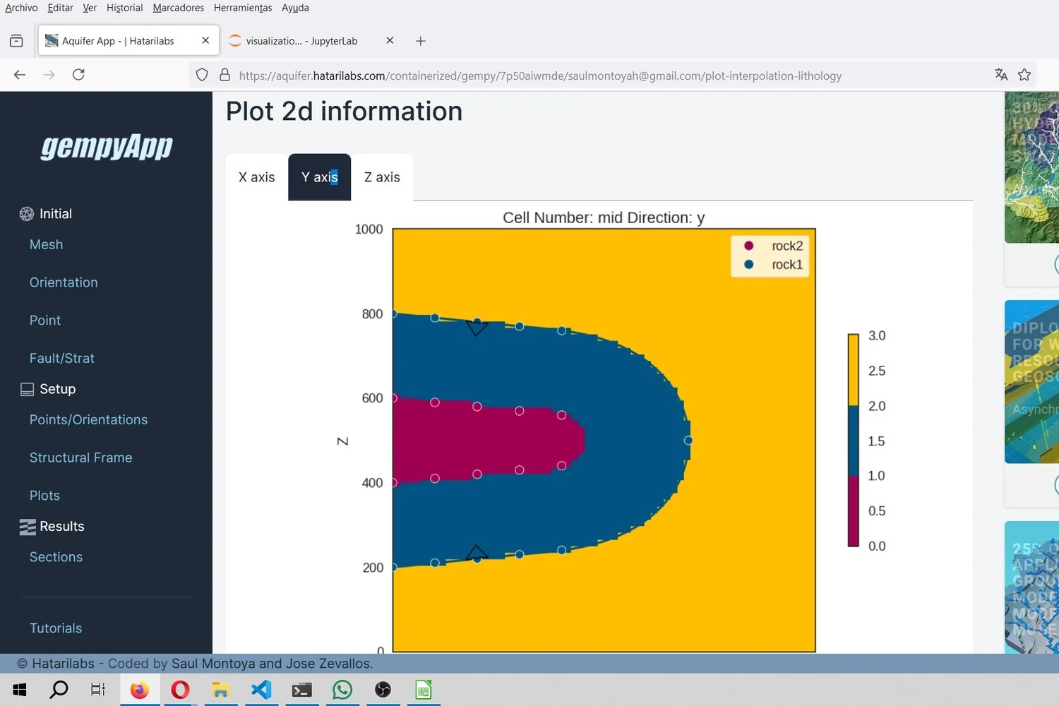 Geological modeling of a recumbent fold with Gempy and Aquifer App ...