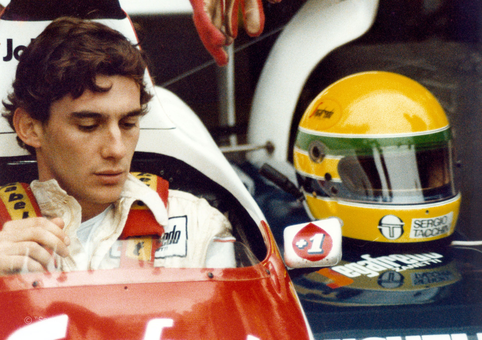 Ayrton Senna in his Toleman racer. 