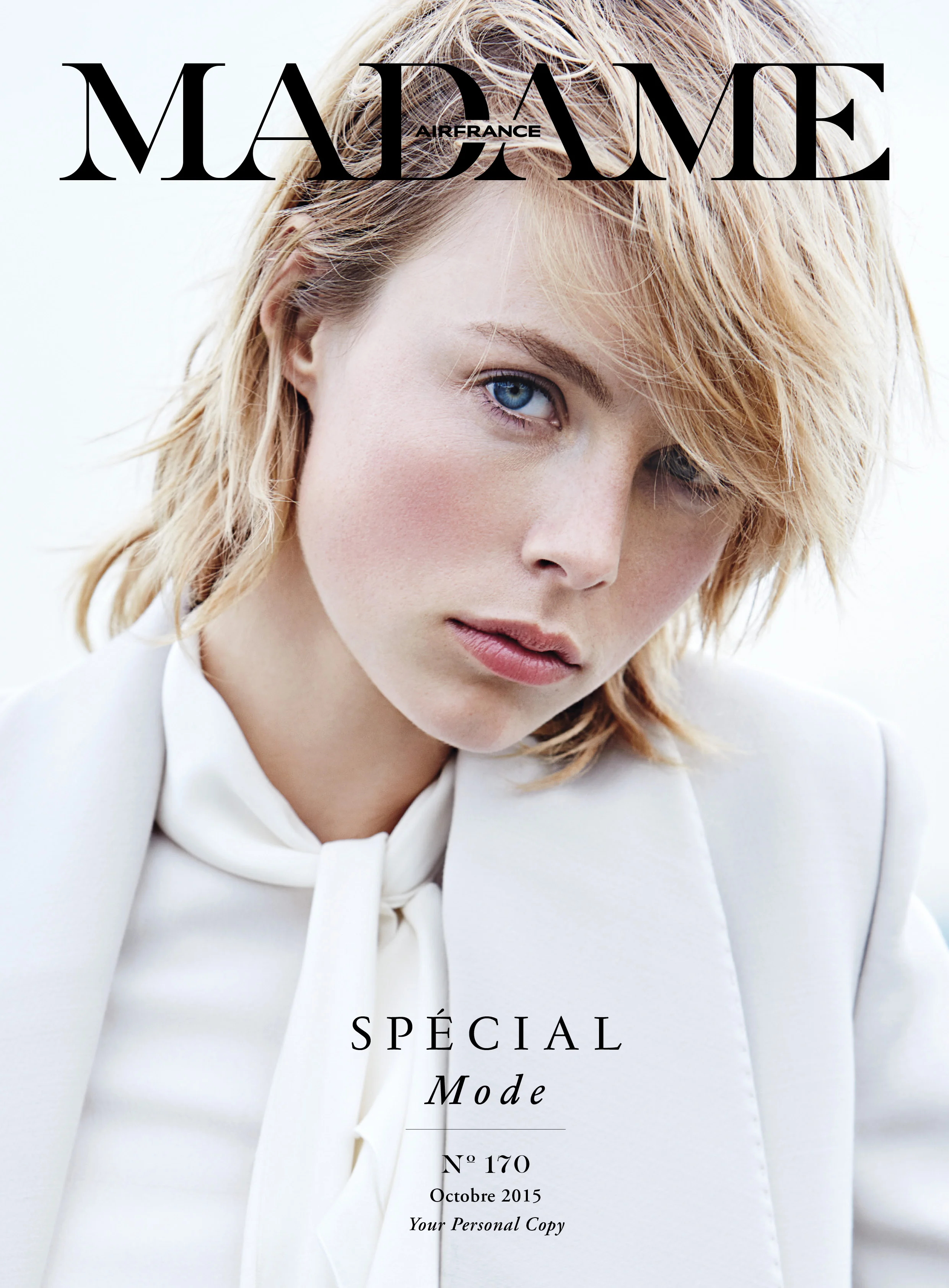 Air France Madame - N°170 Octobre 2015 Photographer - Liz Collins Model - Edie Campbell