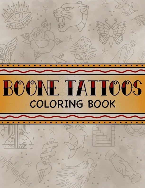 The Boone Tattoos Coloring Book - Volume 1
