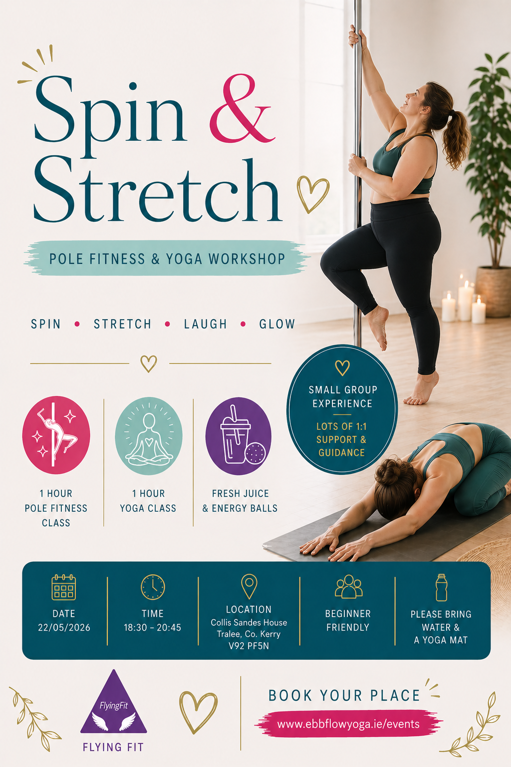 Spin &amp; Stretch: Yoga &amp; Pole Fitness Workshop