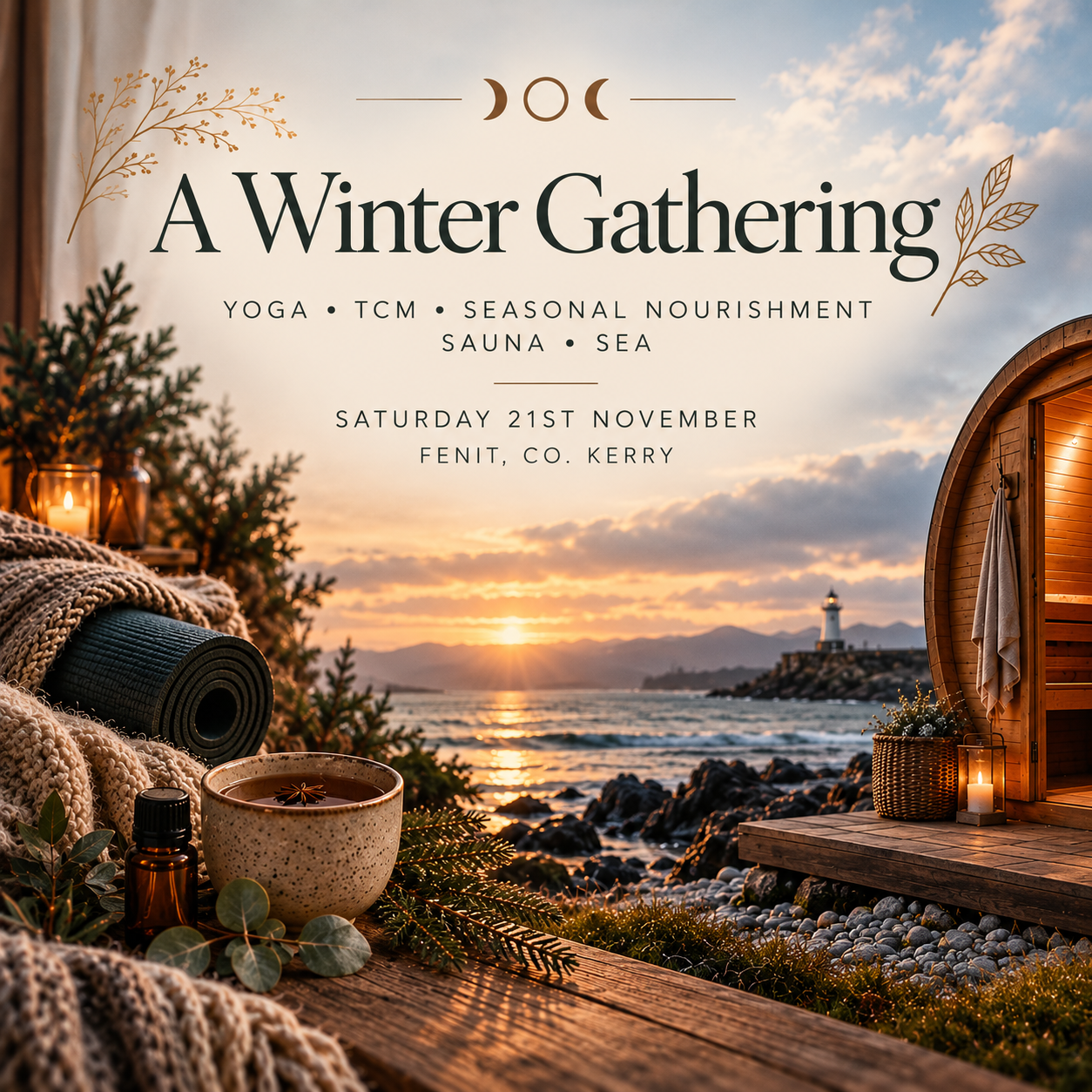 A Winter Gathering 🍂  Yoga • TCM • Seasonal Nourishment • Sauna • Sea