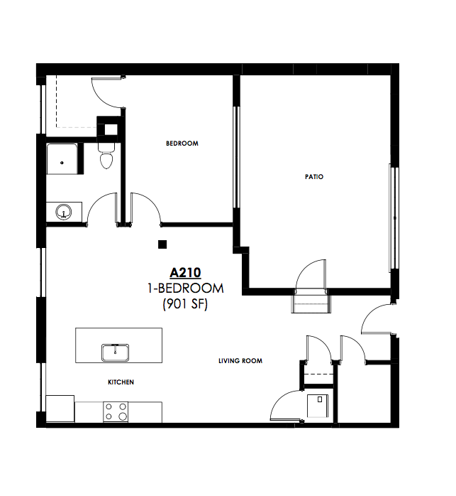  1 bedroom apartment floor plan 