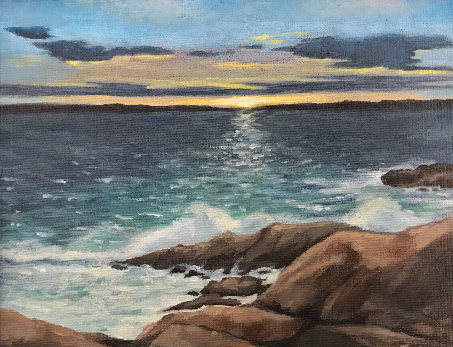 "Ocean Breeze", 10" x 8", acrylic on canvas board