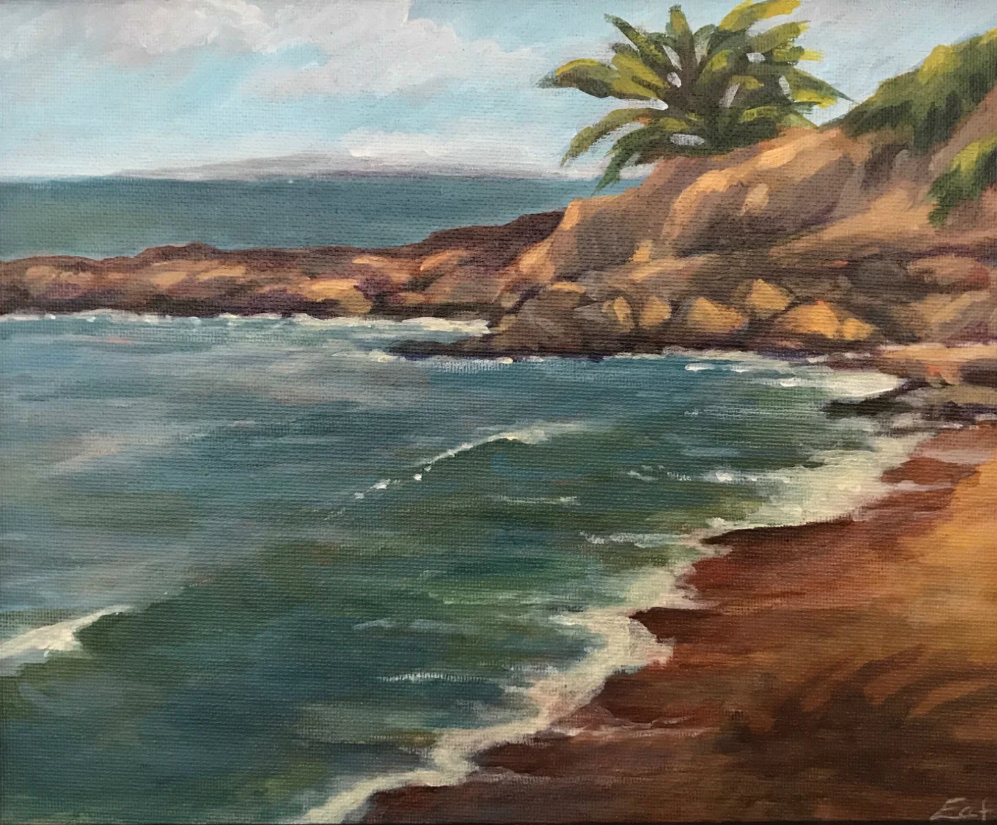 "Wailea Memories", 10" x 8", acrylic on canvas board