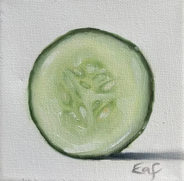 “Number Eight”, 4” x 4”, oil on canvas