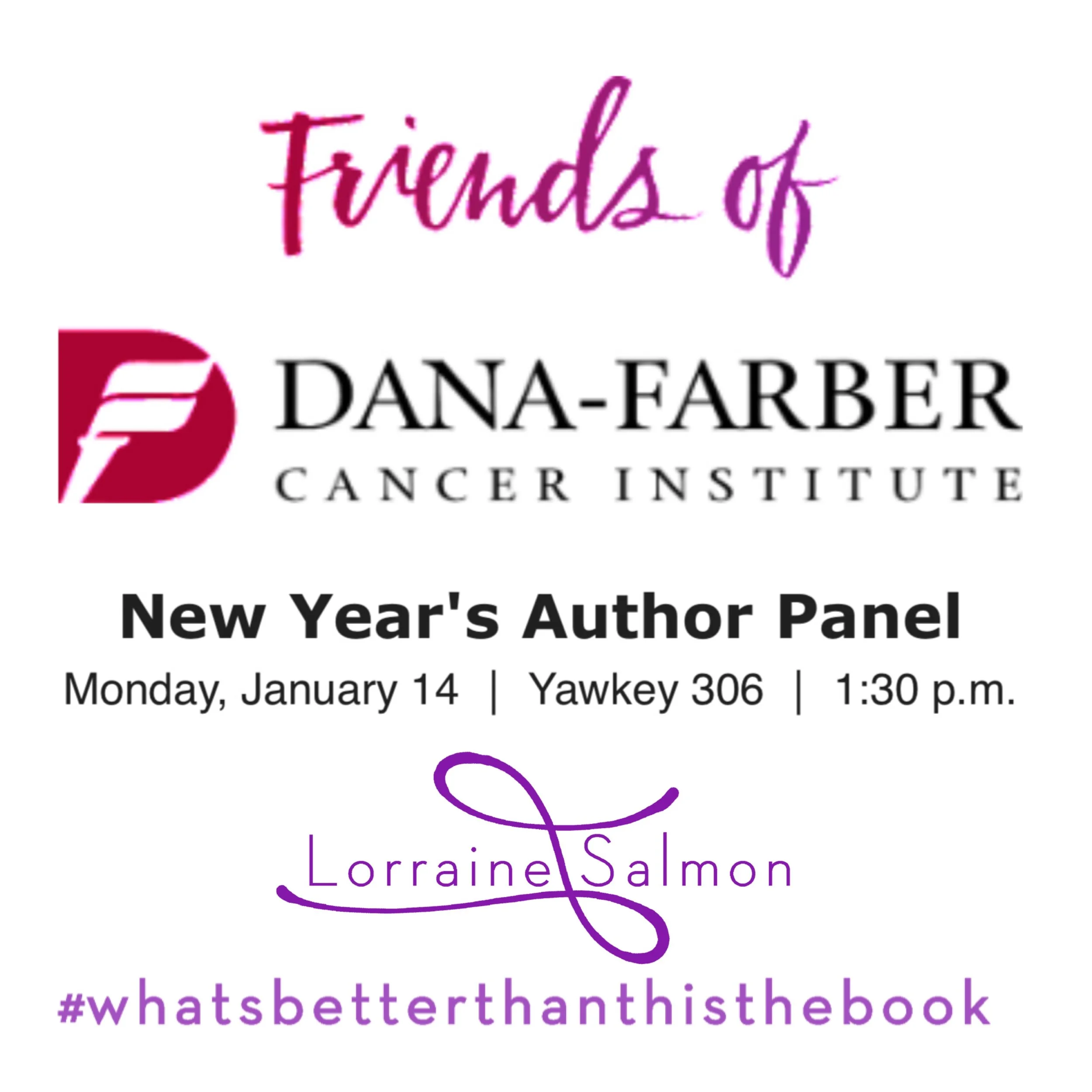 Friends of Dana-Farber Cancer Institute New Year's Author Panel