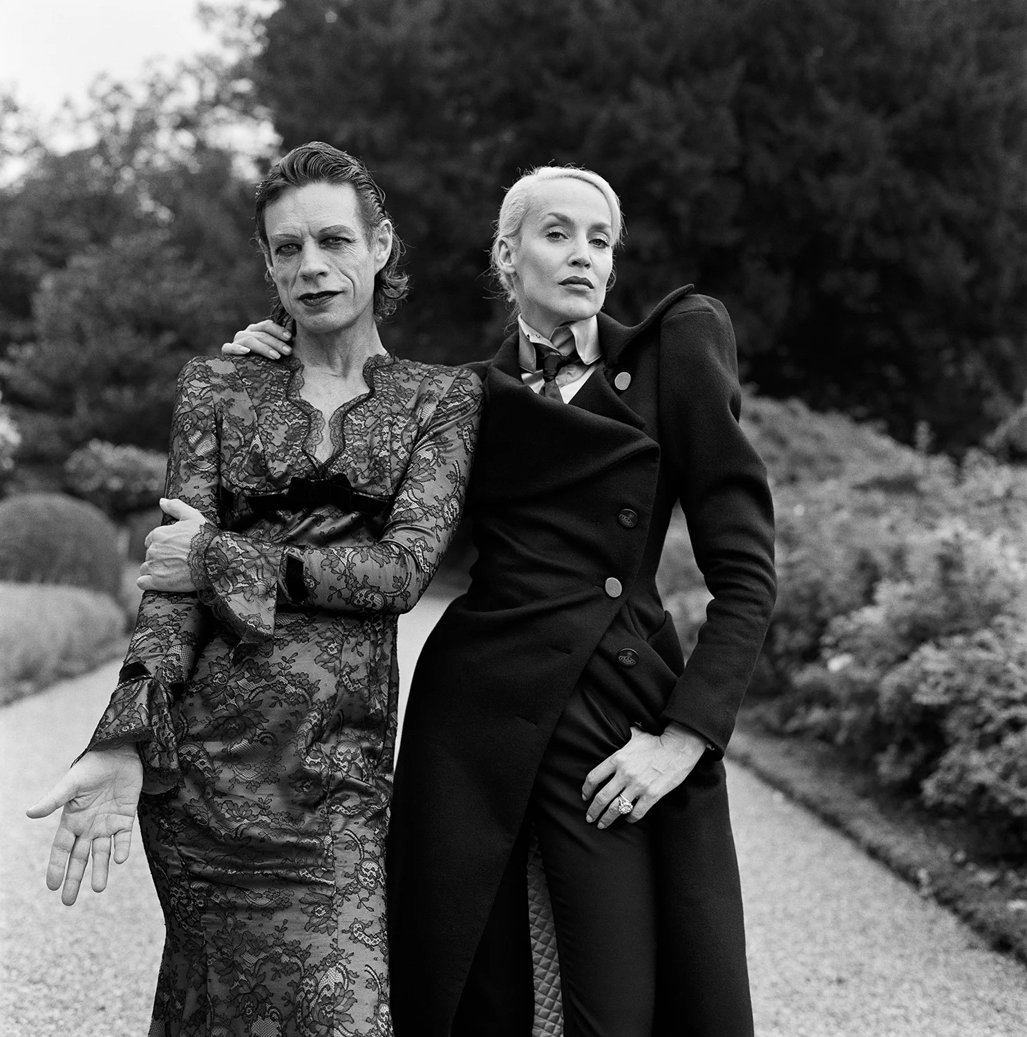 Mick Jagger and Jerry Hall, Château de La Fourchette, France, 1996