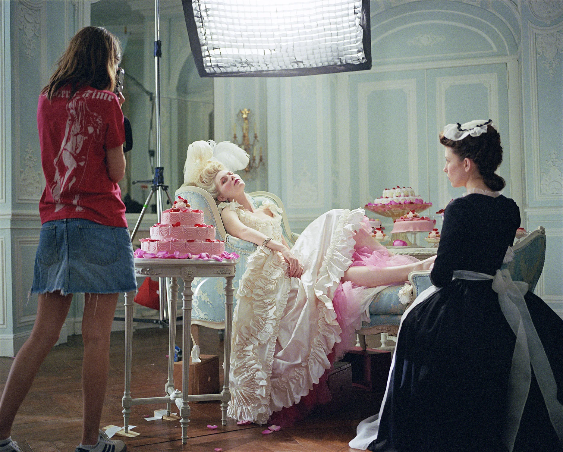 Sofia Coppola and Kirsten Dunst, "Marie Antoinette", Château de Pontchartrain, France, 2005
