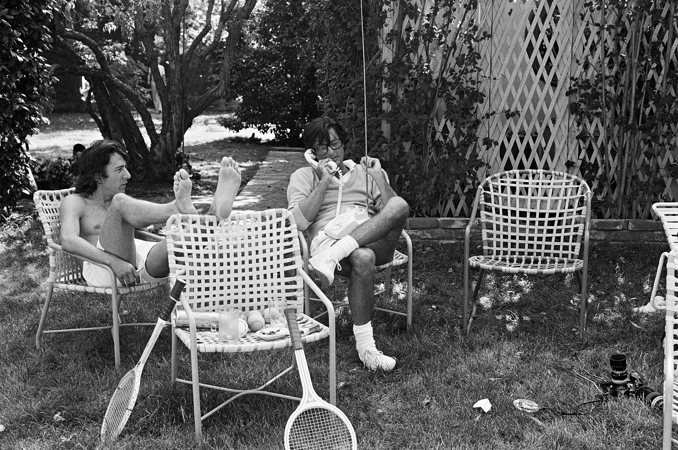 Dustin Hoffman and Robert Evans, Beverly Hills, CA, 1977
