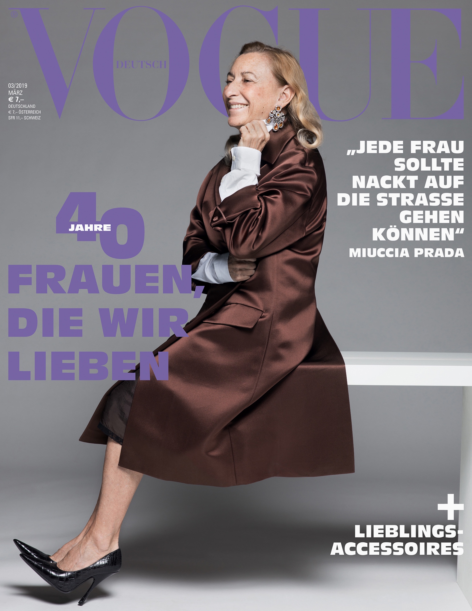 Miuccia Prada, German Vogue, March 2019