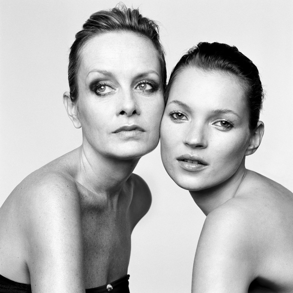 Twiggy & Kate Moss, London