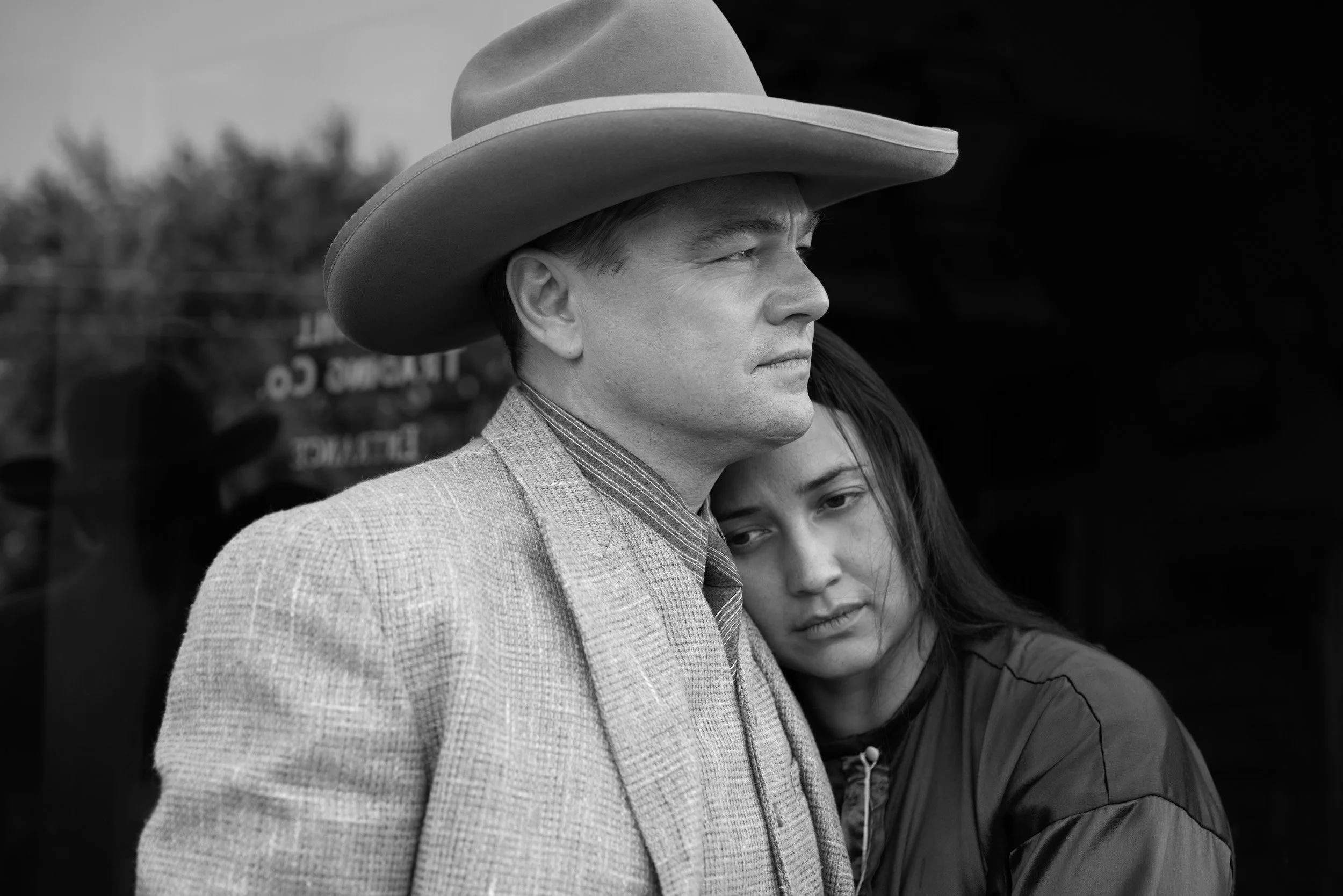 Leonardo DiCaprio and Lily Gladstone,      "Killers of the Flower Moon" 2021,      Directed by Martin Scorsese