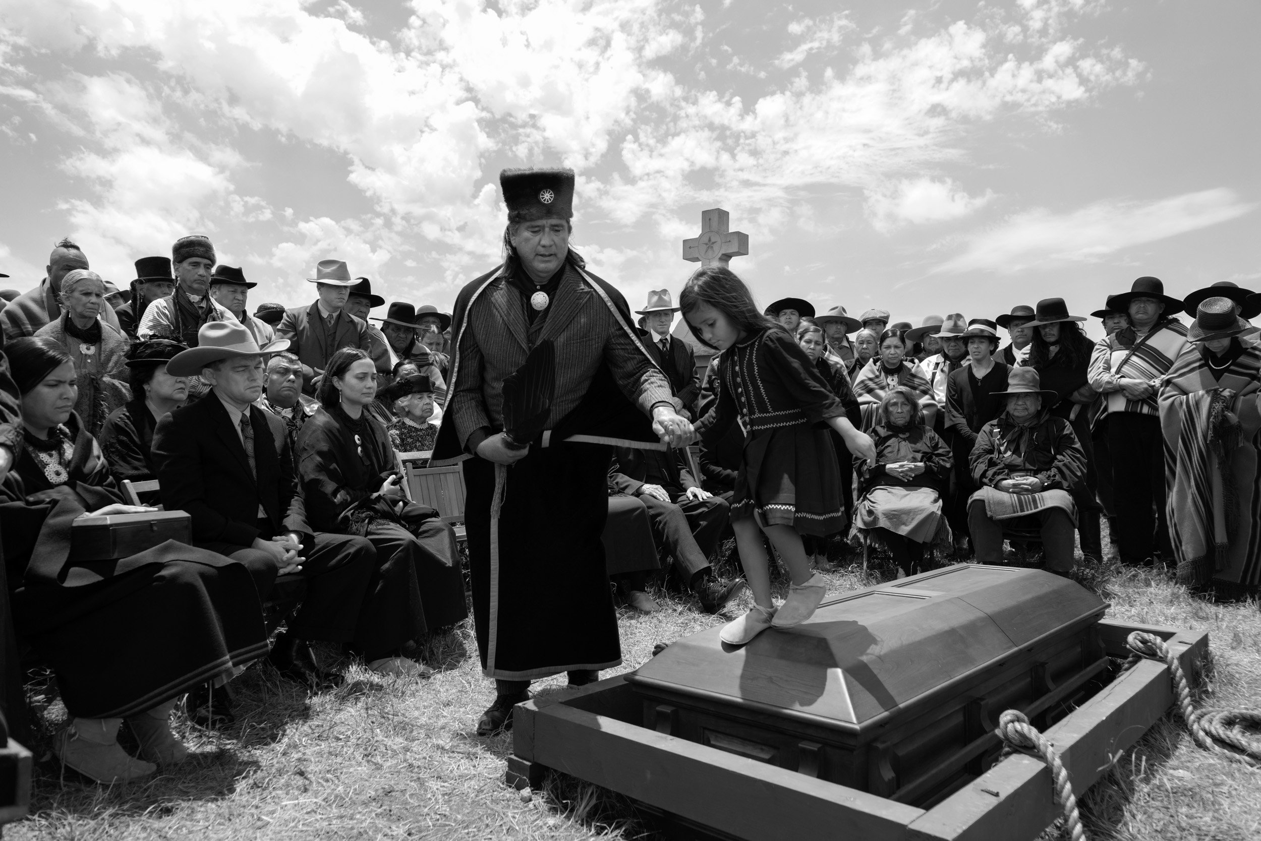 Leonardo DiCaprio, Lily Gladstone and cast, "Killers of the Flower Moon" 2021, Directed by Martin Scorsese