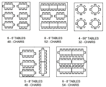 20' x 20' Frame Tent Seating Chart