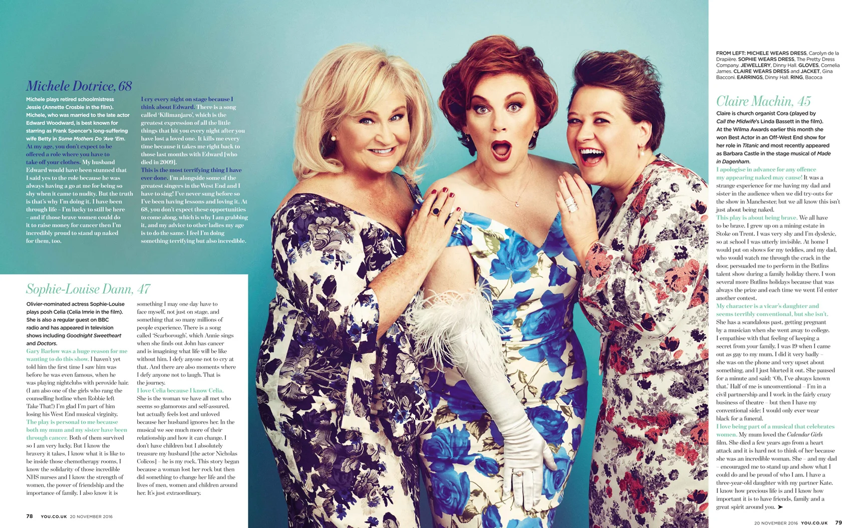 Calendar Girls, You Magazine, Nov 2016