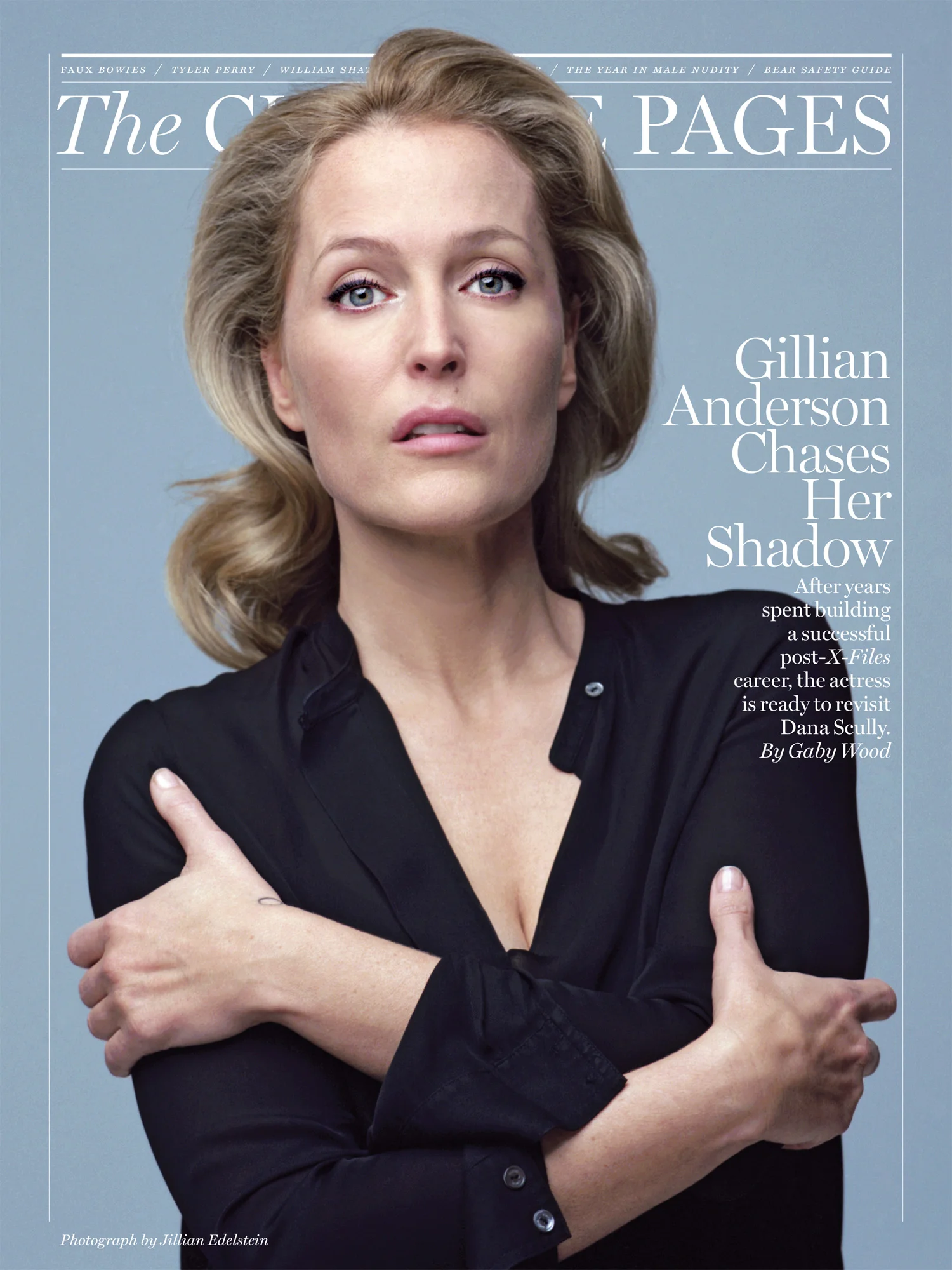 Gillian Anderson, New York Magazine, Dec 2015, Hair only.