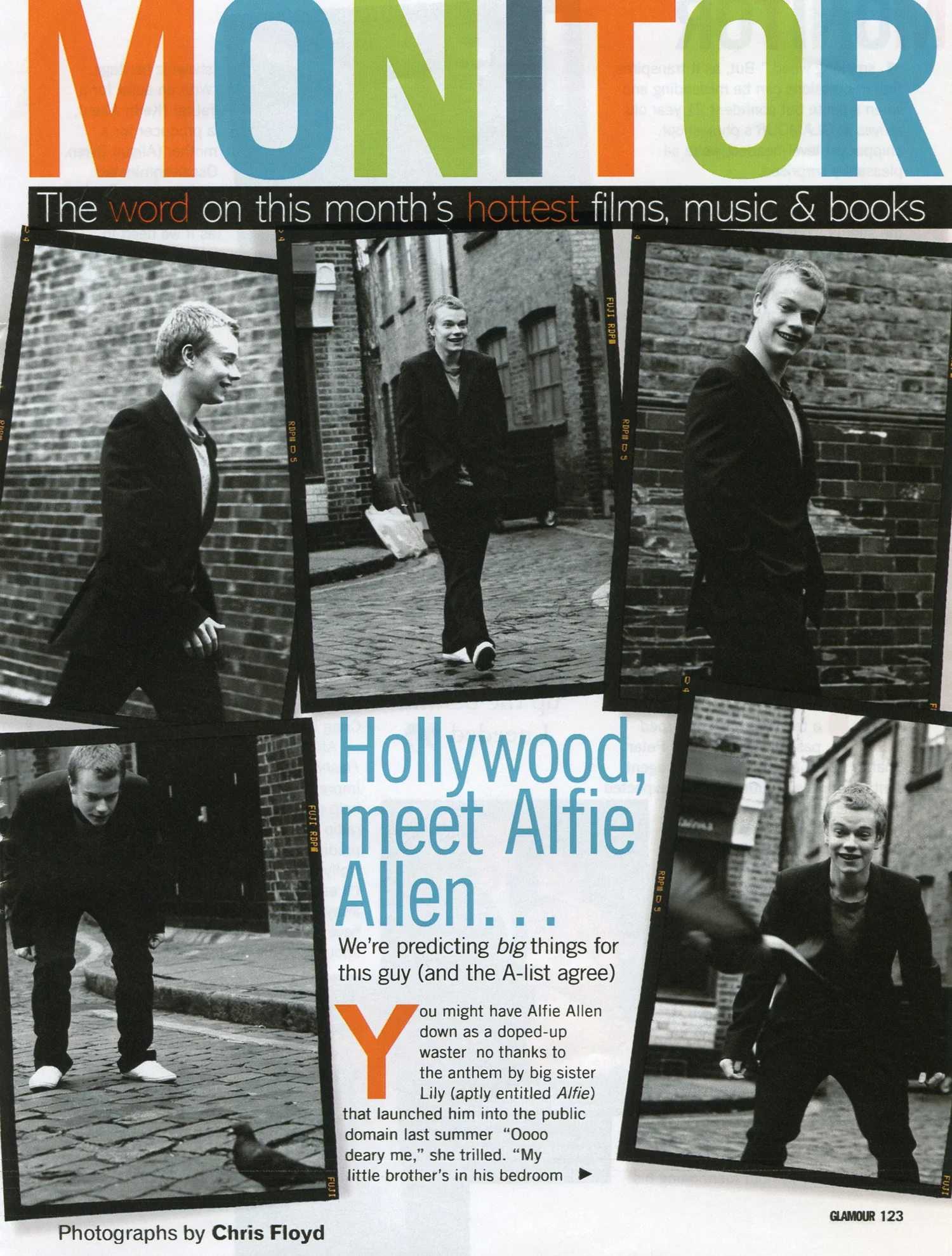 Alfie Allen for Glamour Magazine