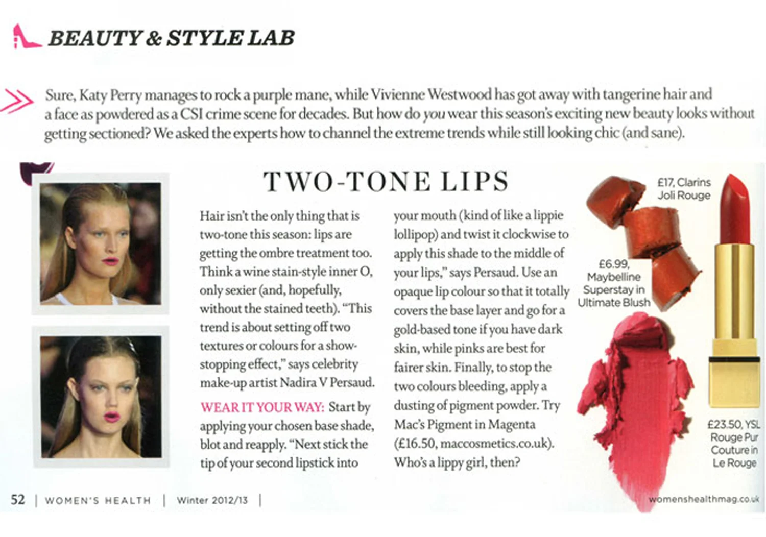 Two Tone Lips, Women's Health